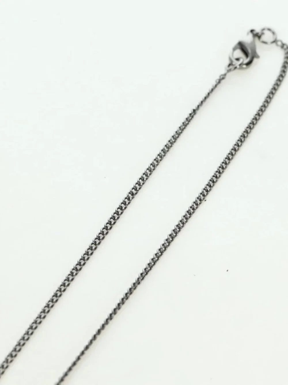 CHANEL COCO Mark Necklace metal Silver CC Auth 175104M
